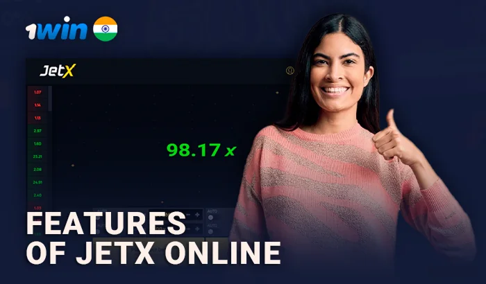 Features of the game 1win JetX In India